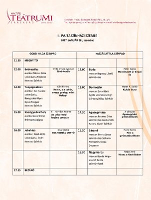 Pajtaszínházi szemle